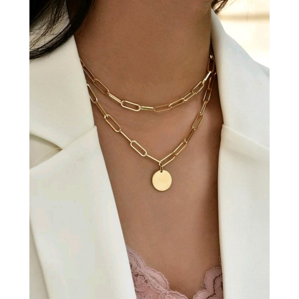 Anthropologie Gold Layered Necklace